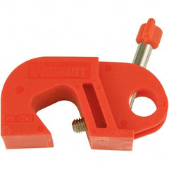 Panduit - Nylon No-Tool Circuit Breaker Lockout - 11/32 Max Cord Diam, 1 Padlock, 1 Circuit - USA Tool & Supply
