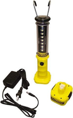 Made in USA - 100 VAC & 240 VAC, (8) 1/2, (1) 1 Watt, Cordless, LED Portable Handheld Work Light - 1 Head, Polycarbonate - USA Tool & Supply