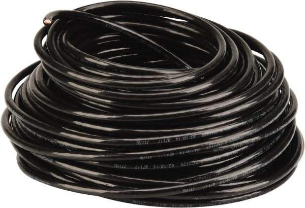 Southwire - THHN/THWN, 6 AWG, 55 Amp, 100' Long, Stranded Core, 19 Strand Building Wire - Black, Thermoplastic Insulation - USA Tool & Supply