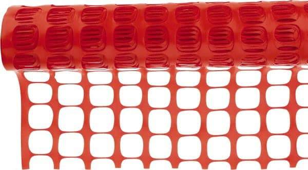 Tenax - 50' Long x 4' High, Orange Snow Guard & Sand Barrier Fence - 1-3/4" x 1-3/4" Mesh - USA Tool & Supply