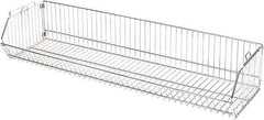 Quantum Storage - 14" Wide, Open Shelving Accessory/Component - Chrome, Chrome Finish, 48" Long, Use with Wire Shelving Units - USA Tool & Supply