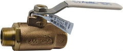 Conbraco - 1" Pipe, Standard Port, Bronze Standard Ball Valve - Bi-Directional, MNPT x FNPT Ends, Lever Handle, 600 WOG, 150 WSP - USA Tool & Supply