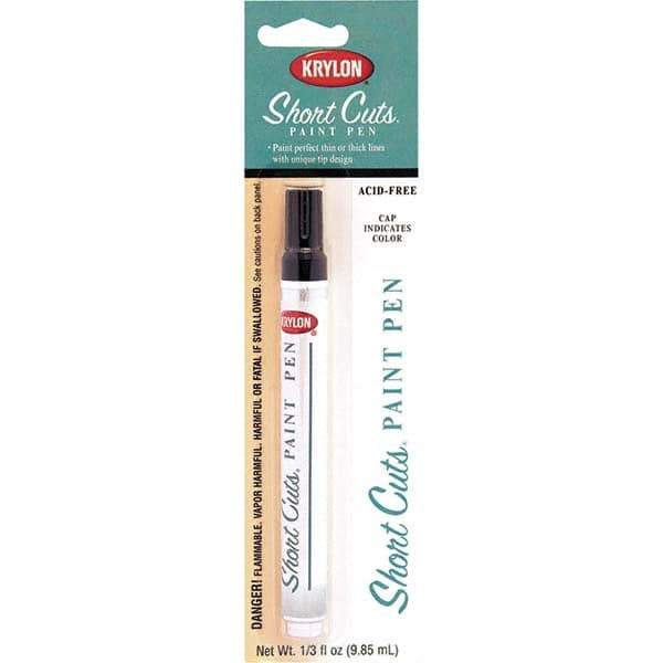 Krylon - 0.33 oz Black Gloss Finish Paint Pen - Pen, Direct to Metal, 565 gL VOC Compliance - USA Tool & Supply