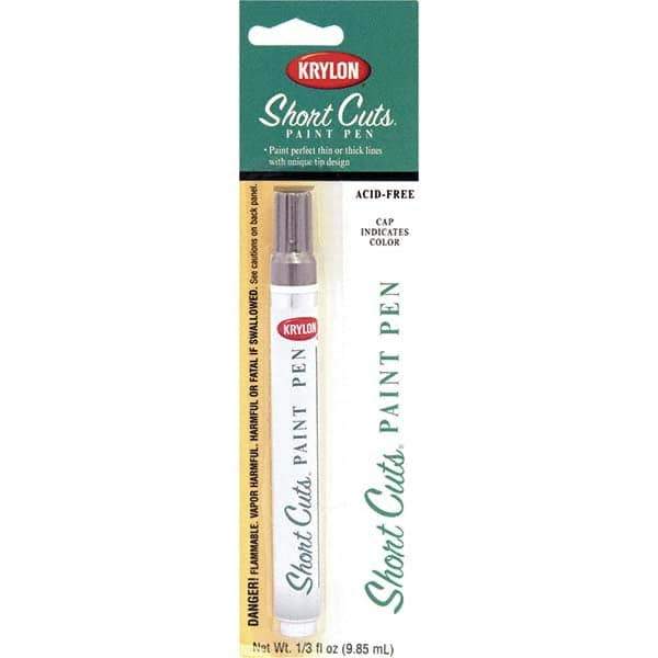 Krylon - 0.33 oz Chrome Metallic Finish Paint Pen - Pen, Direct to Metal, 742 gL VOC Compliance - USA Tool & Supply