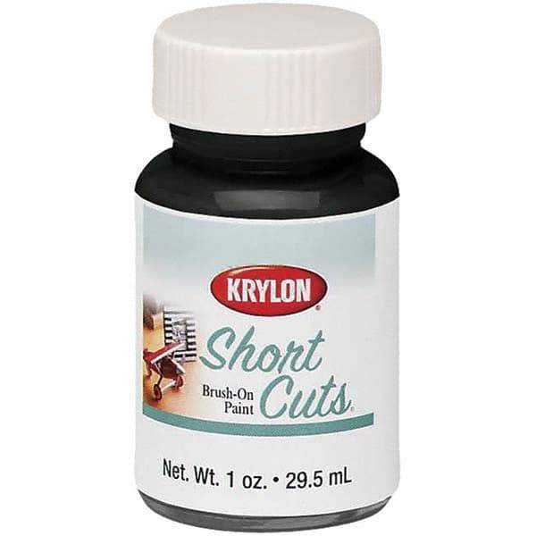 Krylon - 1 oz Black Gloss Finish Paint - Brush-On, Direct to Metal, 763 gL VOC Compliance - USA Tool & Supply