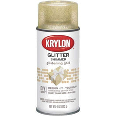 Krylon - Glistening Gold, Glitter, Craft Paint Spray Paint - 4 oz Container - USA Tool & Supply