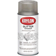Krylon - Shimmering Silver, Glitter, Craft Paint Spray Paint - 4 oz Container - USA Tool & Supply