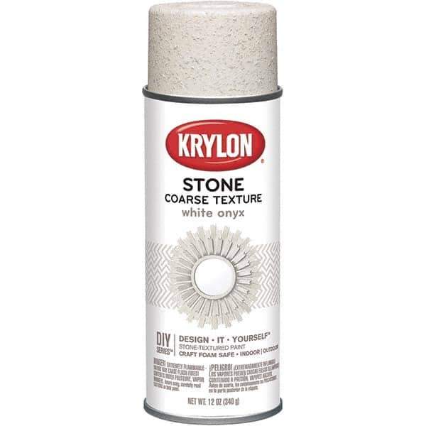 Krylon - White Onyx, Textured, Craft Paint Spray Paint - 12 oz Container - USA Tool & Supply