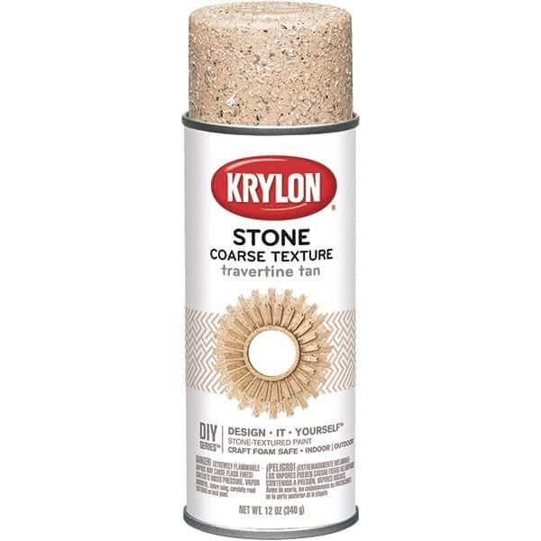 Krylon - Travertine Tan, Textured, Craft Paint Spray Paint - 12 oz Container - USA Tool & Supply