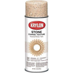 Krylon - Travertine Tan, Textured, Craft Paint Spray Paint - 12 oz Container - USA Tool & Supply