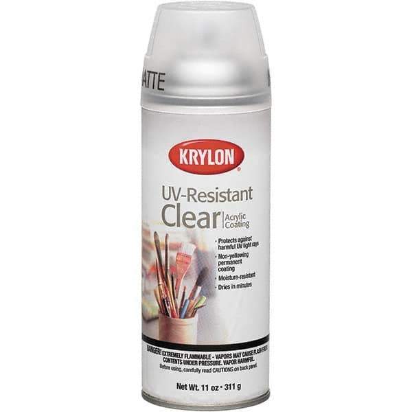Krylon - Clear, Matte, UV Resistant Spray Paint - 11 oz Container - USA Tool & Supply