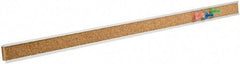 Quartet - 18" Wide x 1" High Cork Bulletin Bar - Brown - USA Tool & Supply