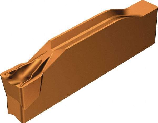 Sandvik Coromant - K1N123x1 TF Grade 1125, 6mm Cutting Width Carbide Grooving Insert - 3.4mm Max Depth of Cut, Neutral, 0.4mm Corner Radius, TiAlN Finish - USA Tool & Supply