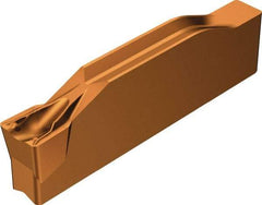 Sandvik Coromant - K1N123x1 TF Grade 1125, 6mm Cutting Width Carbide Grooving Insert - 3.4mm Max Depth of Cut, Neutral, 0.4mm Corner Radius, TiAlN Finish - USA Tool & Supply