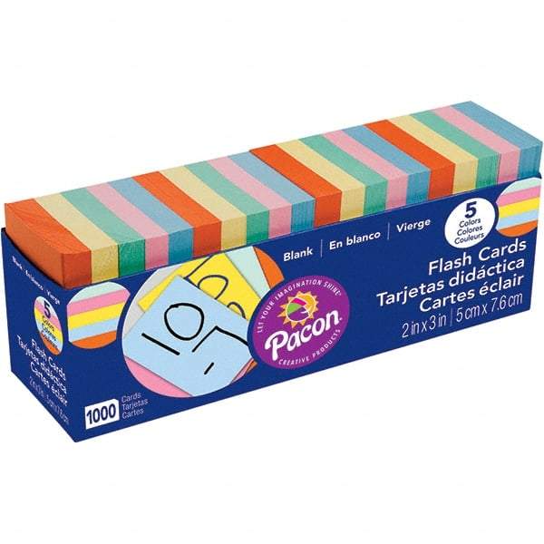 Pacon - 1,000 Blank Flash Cards - 2 x 3" - USA Tool & Supply