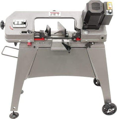 Jet - 5 x 6" Semi-Automatic Combo Horizontal & Vertical Bandsaw - 1 Phase, 90° Vise Angle of Rotation, 1/2 hp, 115 Volts, Geared Head Drive - USA Tool & Supply