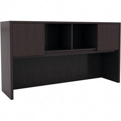ALERA - 58.88" Long x 35-1/2" High x 15" Deep, Kneespace Credenza - Espresso (Color), Woodgrain Laminate - USA Tool & Supply