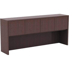 ALERA - 70.63" Long x 35-1/2" High x 15" Deep, Kneespace Credenza - Mahogany (Color), Woodgrain Laminate - USA Tool & Supply