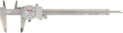 SPI - 0" to 8" Range, 0.001" Graduation, 0.1" per Revolution, Dial Caliper - White Face, 1.94" Jaw Length, Accurate to 0.0015" - USA Tool & Supply