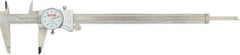 SPI - 0" to 12" Range, 0.001" Graduation, 0.1" per Revolution, Dial Caliper - White Face, 2.5" Jaw Length, Accurate to 0.002" - USA Tool & Supply
