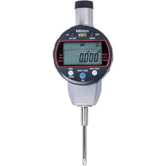 Mitutoyo - 0 to 1" Range, 0.001mm Graduation, Electronic Drop Indicator - Flat Back, Accurate to 0.002mm, Metric System, LCD Display - USA Tool & Supply