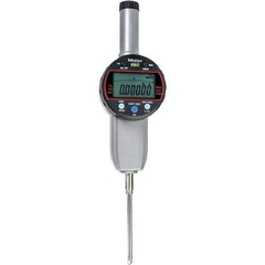 Mitutoyo - 0 to 2" Range, 0.001mm Graduation, Electronic Drop Indicator - Flat Back, Accurate to 0.00025", Inch & Metric System, LCD Display - USA Tool & Supply