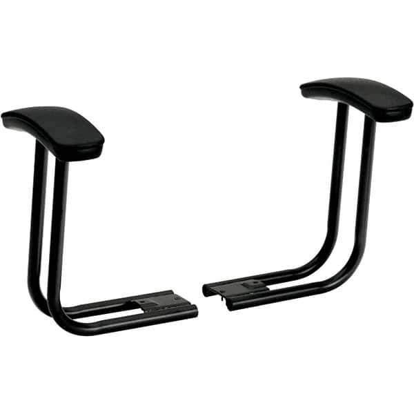 Hon - Black Adjustable T-Pad Arms - For HON ComforTask Series Swivel Task Chairs - USA Tool & Supply