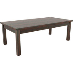 ALERA - 20" Long x 47-1/4" Wide x 16.38" High Stationary Reception Table - 1" Thick, Mahogany (Color), Wood Grain Laminate - USA Tool & Supply