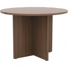ALERA - 29-1/2" High Stationary Conference Table - 1" Thick, Walnut (Color), Wood Grain Laminate - USA Tool & Supply