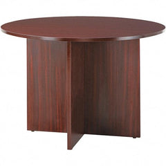 ALERA - 29-1/2" High Stationary Conference Table - 1" Thick, Mahogany (Color), Wood Grain Laminate - USA Tool & Supply