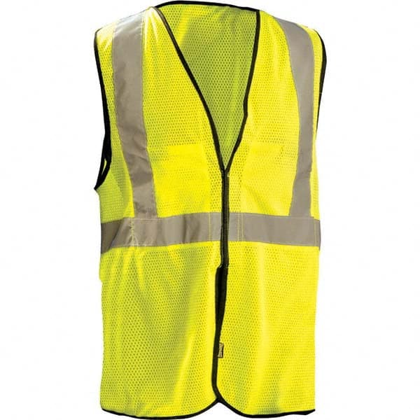 OccuNomix - Size L/XL Hi-Vis Yellow Mesh Breakaway High Visibility Vest - USA Tool & Supply