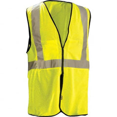 OccuNomix - Size 4X/5X L Hi-Vis Yellow Mesh Breakaway High Visibility Vest - USA Tool & Supply