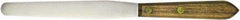 Albion Engineering - 1/2" Wide Spring Blade Stainless Steel Spatula - Flexible, Straight Hardwood Handle, 5" OAL - USA Tool & Supply
