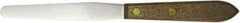 Albion Engineering - 7/16" Wide Spring Blade Stainless Steel Spatula - Flexible, Straight Hardwood Handle, 4" OAL - USA Tool & Supply