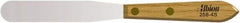 Albion Engineering - 3/4" Wide Spring Blade Stainless Steel Spatula - Flexible, Straight Hardwood Handle, 4" OAL - USA Tool & Supply