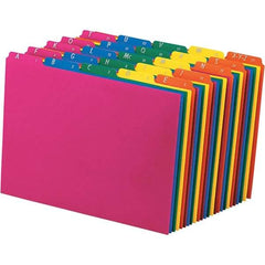 Pendaflex - 8-1/2 x 11" 25 Tabs, Unpunched, Preprinted Divider - Assorted Color Tabs, Assorted Folder - USA Tool & Supply