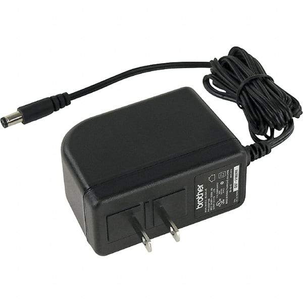 Brother - Black AC Adapter - Use with Brother PT-E300, PT-E500, PT-E550W, PT-H300, PT-H300LI, PT-H500LI, PT-P700, PT-P750W - USA Tool & Supply