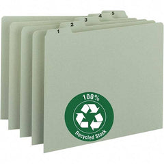 SMEAD - 8-1/2 x 11" 31 Tabs, Unpunched, Preprinted Divider - Green - USA Tool & Supply