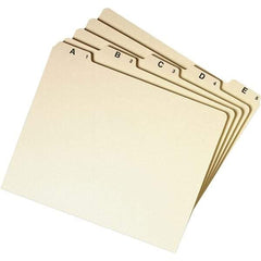 SMEAD - 8-1/2 x 11" 25 Tabs, Unpunched, Preprinted Numeric Divider - Manila - USA Tool & Supply