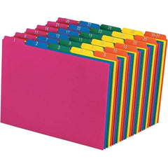 Pendaflex - 8-1/2 x 11" 31 Tabs, Unpunched, Preprinted Divider - Assorted Color Tabs, Assorted Folder - USA Tool & Supply