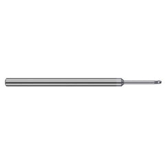 1/4″ Dia. × 1/4″ Shank × 3/8″ DOC × 4″ OAL, Carbide TiB2, Stub , 3 Flute, Ballnose End Mill - Exact Industrial Supply