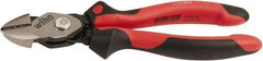 Wiha - 8" OAL, 0.138" Capacity, Cutting Pliers - 0.9" Jaw Length x 0.9" Jaw Width, Soft Grip Handle - USA Tool & Supply