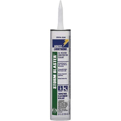 White Lightning - 10 oz Tube Clear Tetrachloroethylene Caulk - -40 to 180°F Operating Temp, 120 min Tack Free Dry Time, 96 hr Full Cure Time - USA Tool & Supply