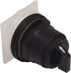 Schneider Electric - 1.18 Inch Mount Hole, 3 Position, Knob and Pushbutton Operated, Selector Switch Only - Black, Maintained (MA), without Contact Blocks, Anticorrosive, Weatherproof, Dust and Oil Resistant - USA Tool & Supply