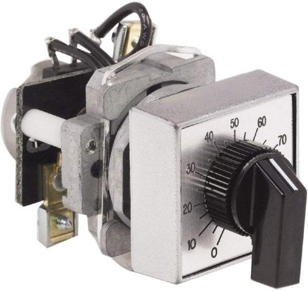 Schneider Electric - 10,000 Ohm, 30mm, Potentiometer - 2 Watts, Nonilluminated, Knob Operated - USA Tool & Supply