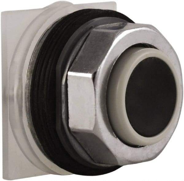 Schneider Electric - 30mm Mount Hole, Extended Straight, Pushbutton Switch Only - Black Pushbutton, Momentary (MO) - USA Tool & Supply