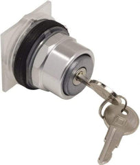 Schneider Electric - 1.18 Inch Mount Hole, Extended Straight, Pushbutton Switch Only - Round, Weatherproof, Dust and Oil Resistant - USA Tool & Supply