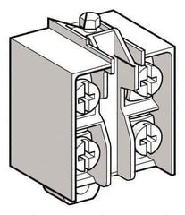 Telemecanique Sensors - 2NO, 3 Amp, Electrical Switch Contact Block - 240 VAC, For Use with ZCD28, ZCKJ8, ZCKJ8D, ZCKL8, ZCKM8, ZCKS8, ZCP28 - USA Tool & Supply