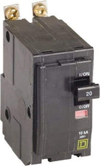 Square D - 20 Amp, 240 VAC, 2 Pole, Bolt On Miniature Circuit Breaker - 14-8 AWG - USA Tool & Supply