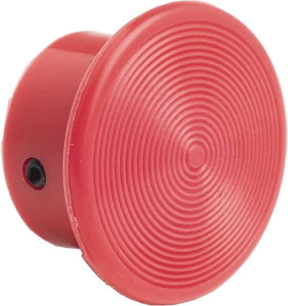 Schneider Electric - Extended Mushroom Head Pushbutton Switch 1-3/8" Screw-On Knob - Red, Round Button, Nonilluminated - USA Tool & Supply